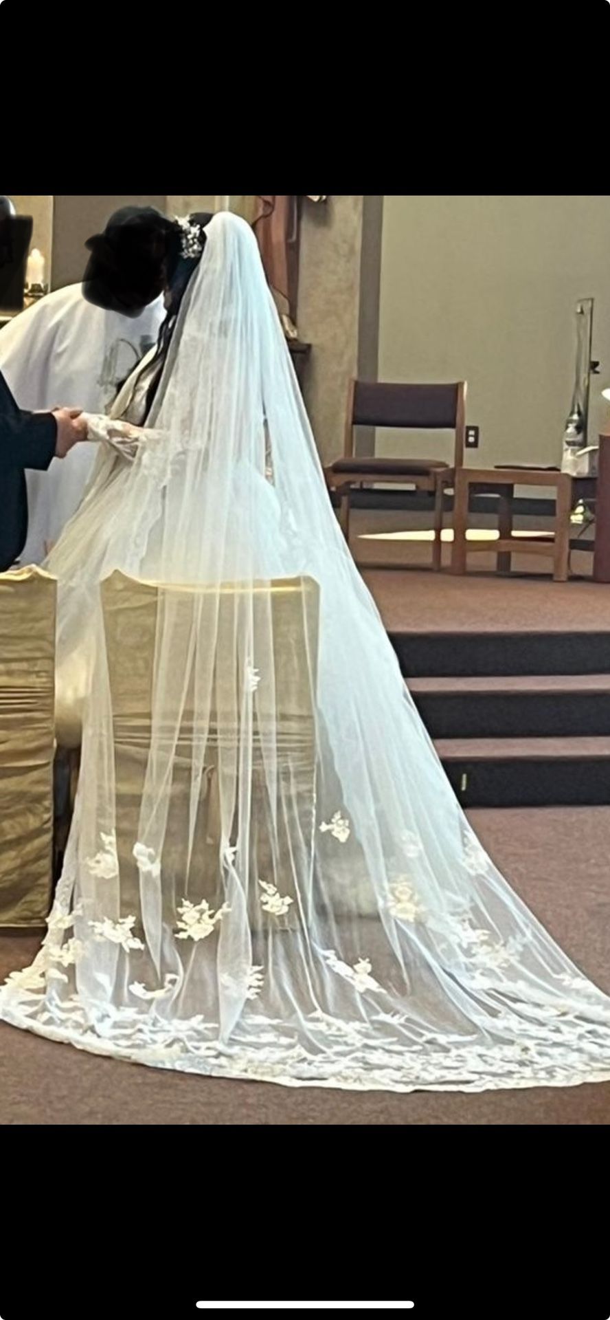 Cathedral Ivory White Veil 