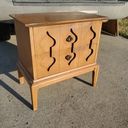 Mid Century Nightstand-Bedside Table