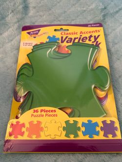 TREND Classic Accents Variety Colorful 36 Puzzle Pieces by