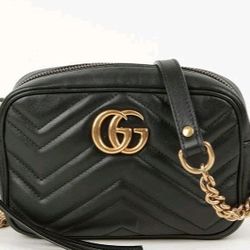 Authentic Gucci Mini Shoulder Crossbody Bag  GG Mamont 