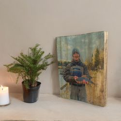 ✨ YOUR Custom Photo On A Curved Wood Plank