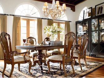 Thomasville Ernest Hemingway Dining Table + 6 Chairs