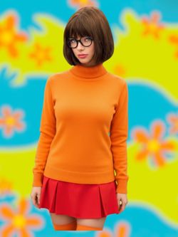Women's Deluxe Scooby-Doo Inspired Velma Costume, XS