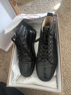 CHRISTIAN LOUBOUTIN Python High Top Sneaker 41 1/2