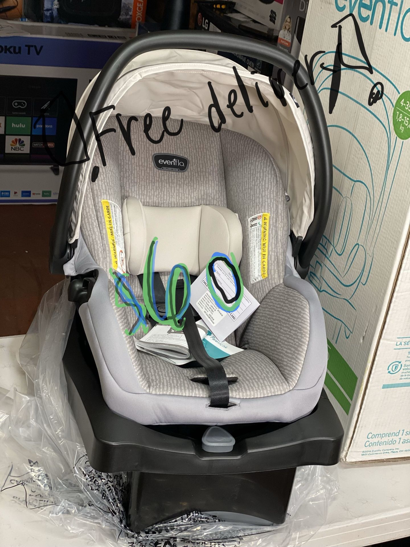 EVENFLA CAR SEAT WITH BASE