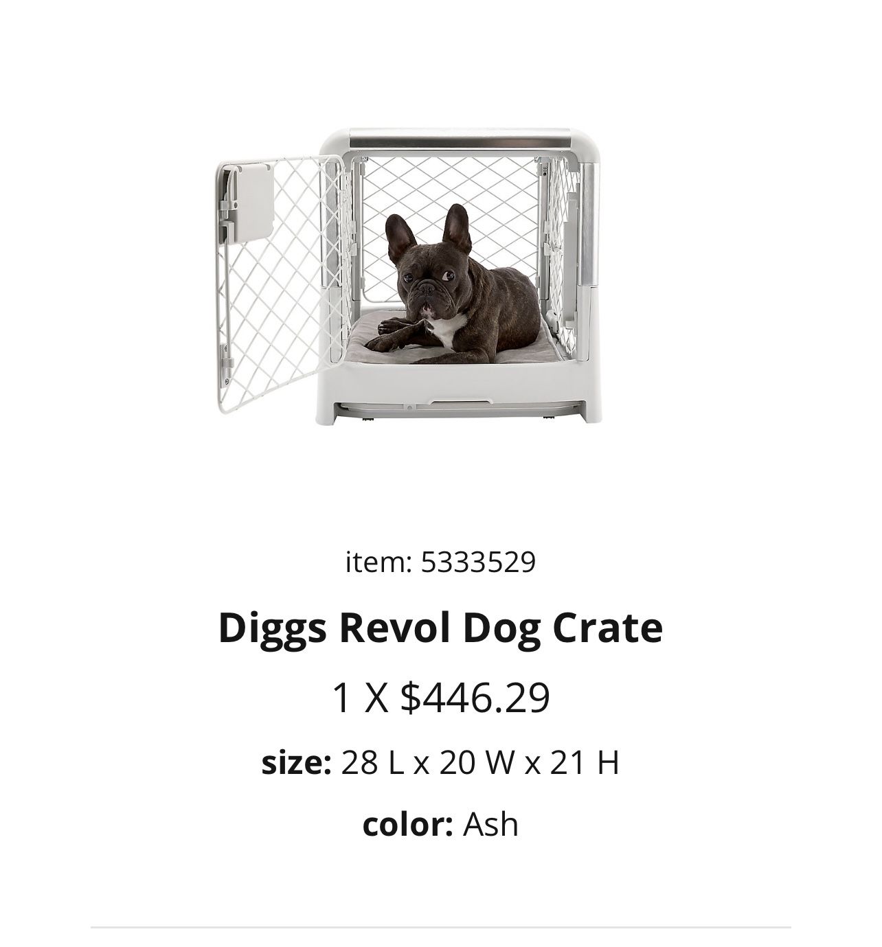 diggs revol dog crate BRAND NEW IN BOX