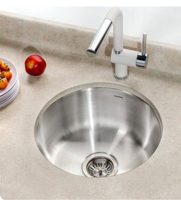 HOUZER CF-1830 Round Undermount Bar/Prep Sink - 18 Gauge T-304 Stainless Steel - Open-Box