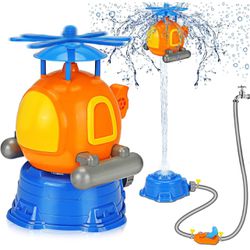 Sprinkler for Kids Outdoor Water Toys: Helicopter Kids Sprinkler Toys Summer Outside Toys Water Powered for Yard Lawn Garden