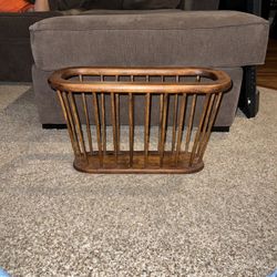 Vintage Spindled Magazine Holder Rack