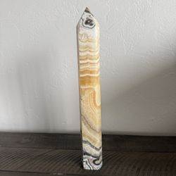 Large Honey Calcite Tower 12” Crystal Obelisk Polished Natural Stone
