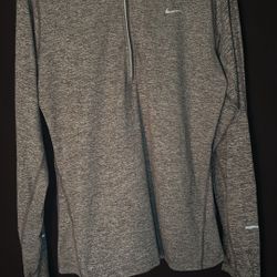 Nike Gray Dri-FIT Quarter Zip Pullover