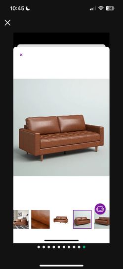 Brown Leather Sofa 