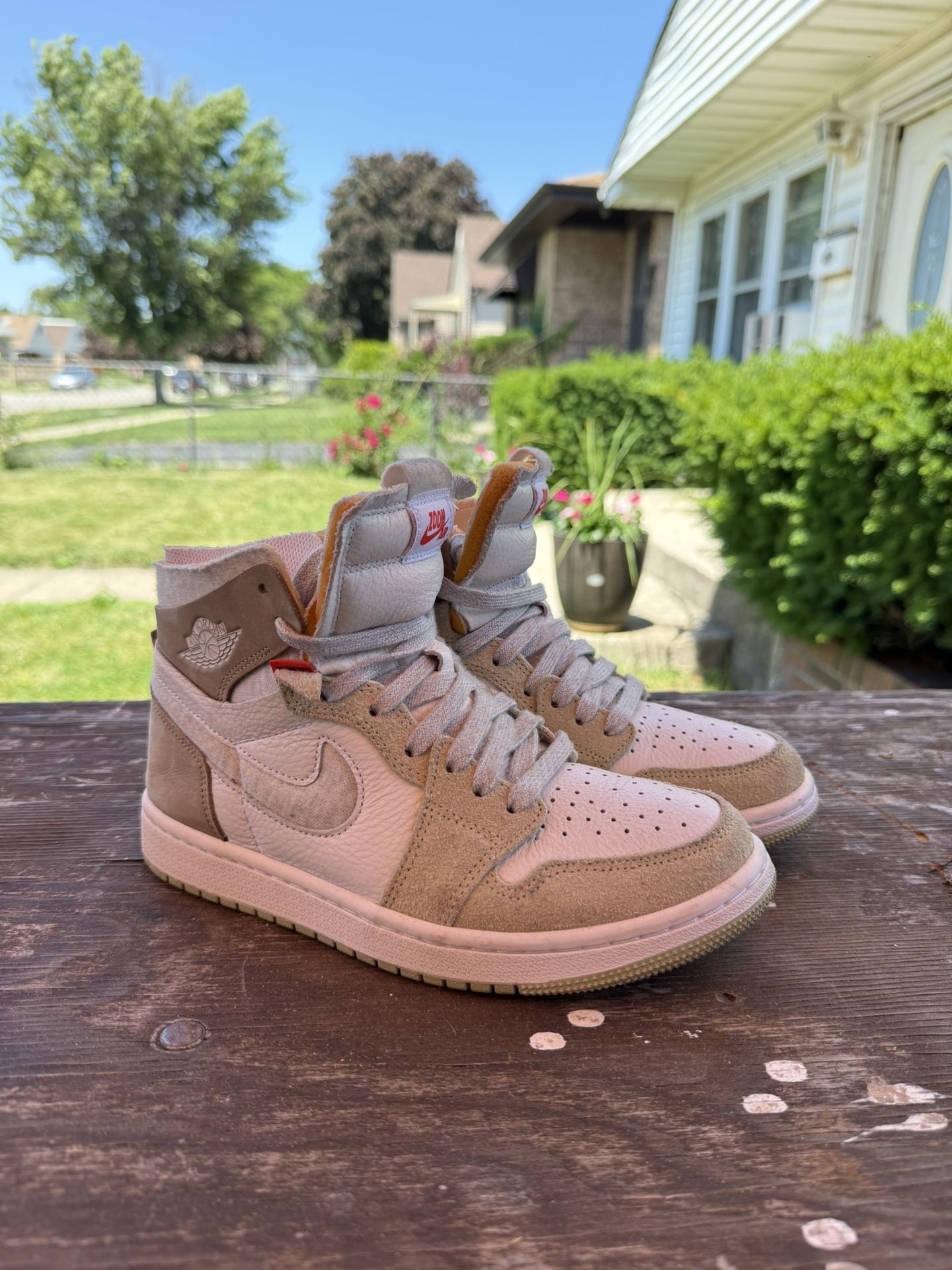 Nike Air Jordan 1 High Zoom Comfort Olive Aura CT0979 102 Women's US 6.5