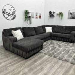 Gray Sectional Couch - Free Delivery 🚛