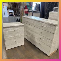 Dresser set / Eight drawers dresser and nightstand