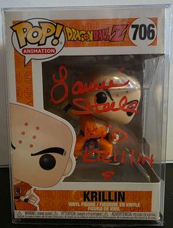 Funko Pop! Dragon Ball Z Krillin #706 Signed by Laurie Steele with COA
