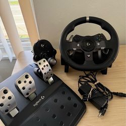Logitech G920 Racing Wheel + Pedals + H-Shifter Bundle - Excellent Condition - Xbox & PC