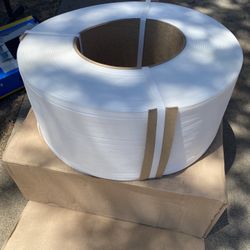 8 #2CXJ2 Plastic Strapping: 325 lb Break Strength 1/2 in Strapping Wd - Picture 1 of 8 #2CXJ2 Plastic Strapping: 325 lb Break Strength 1/2 in Strappin