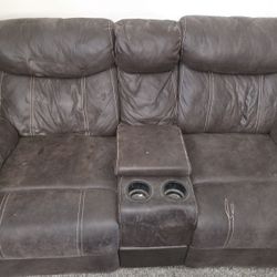 Brown Leather Couches