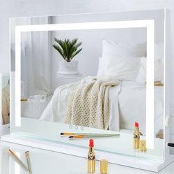 HOWTIMEZ Vanity Mirror with Lights, Tabletop Makeup Mirror