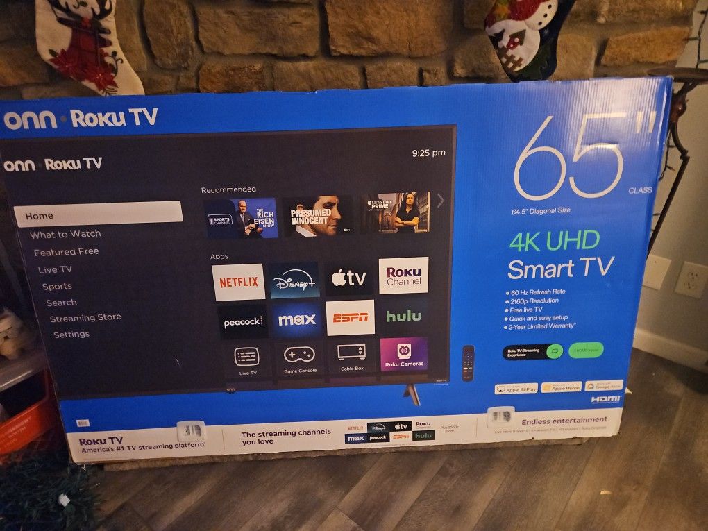 Onn Roku TV 65" Brand New