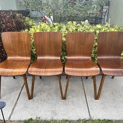 West Elm Crest Bentwood Dining Chair Set Of 4