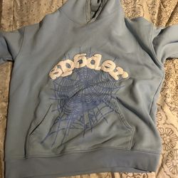 Sp5der blue hoodie