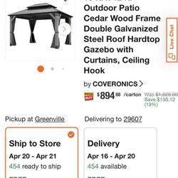 home depot gazebo box 3/4