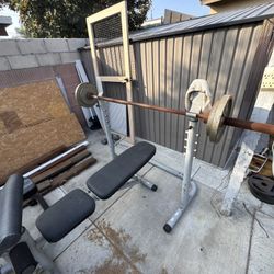 Bench, Barbell, And Rack