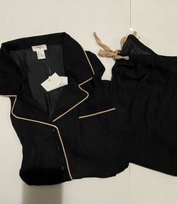 NEW!! PJs Pajamas Set Black Size: S