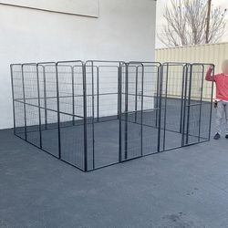 (New) $360 Heavy-Duty 10x10x5ft Large Dog Playpen with 16-Panels, Crate Kennel Exercise Gate 