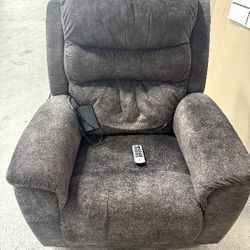 Soft Plush Gray Power Reclining Chair