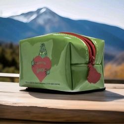 Brand New Revolution Beauty Mini Grinch Makeup Bag 