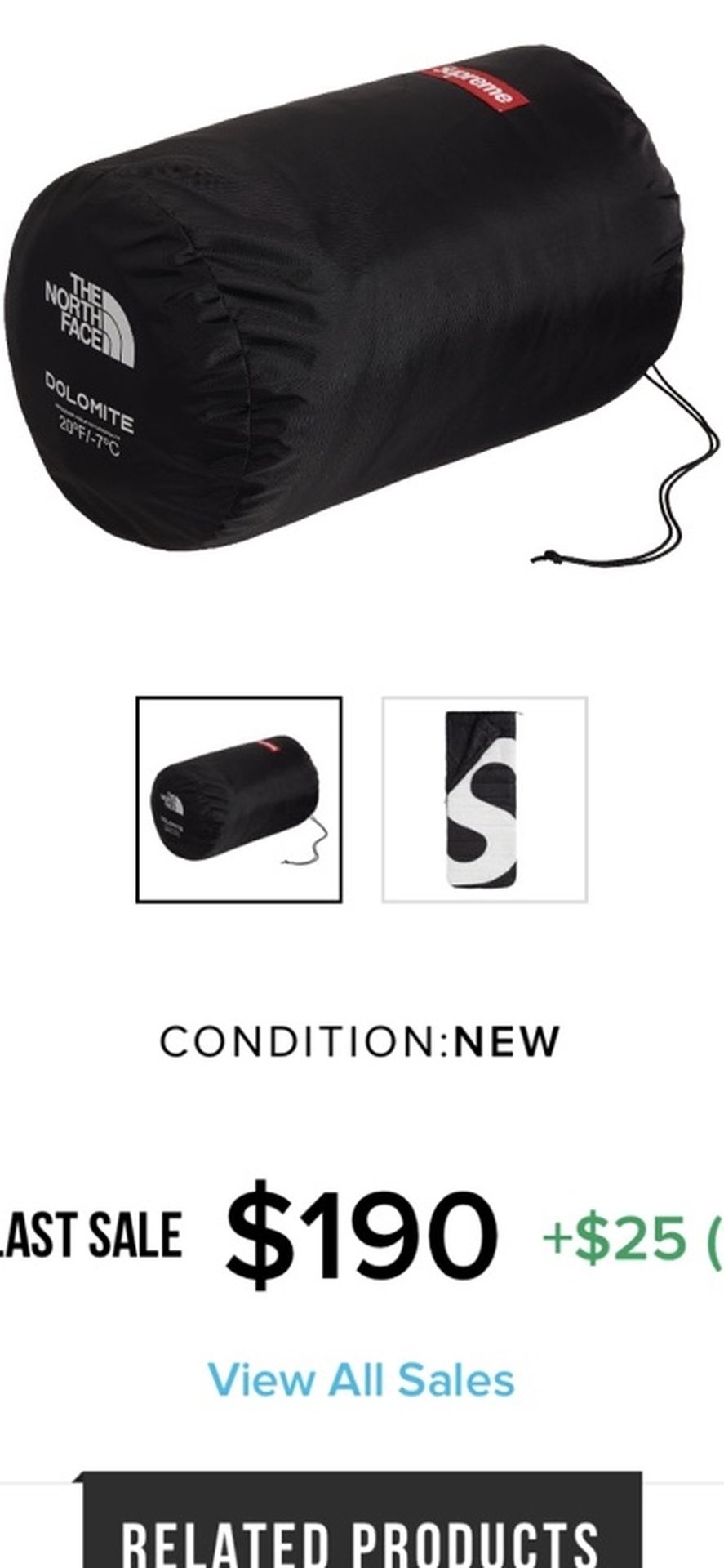 Supreme Northface Sleeping Bag