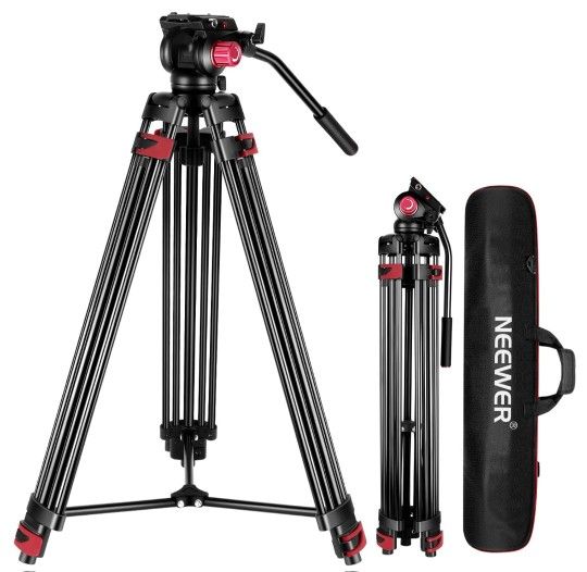 NEEWER 79"/200cm Video Tripod, Heavy Duty Aluminum Alloy Camera Tripod Stand