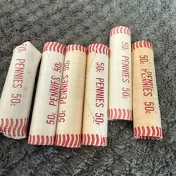 Federal Reserve Penny Rolls Copper