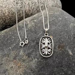 Chrome Hearts Style Sterling Silver Fleur De Lis Cross Pendant Necklace