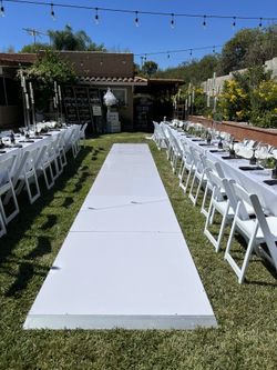 White Vinyl Aisle Runner/ Dance Floor