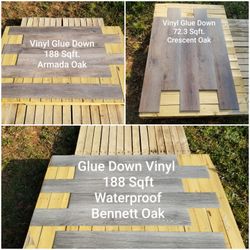 Lot Of Glue Down Luxury Vinyl Flooring 