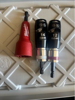 Milwaukee wire striper and wire nut twister attachmentl