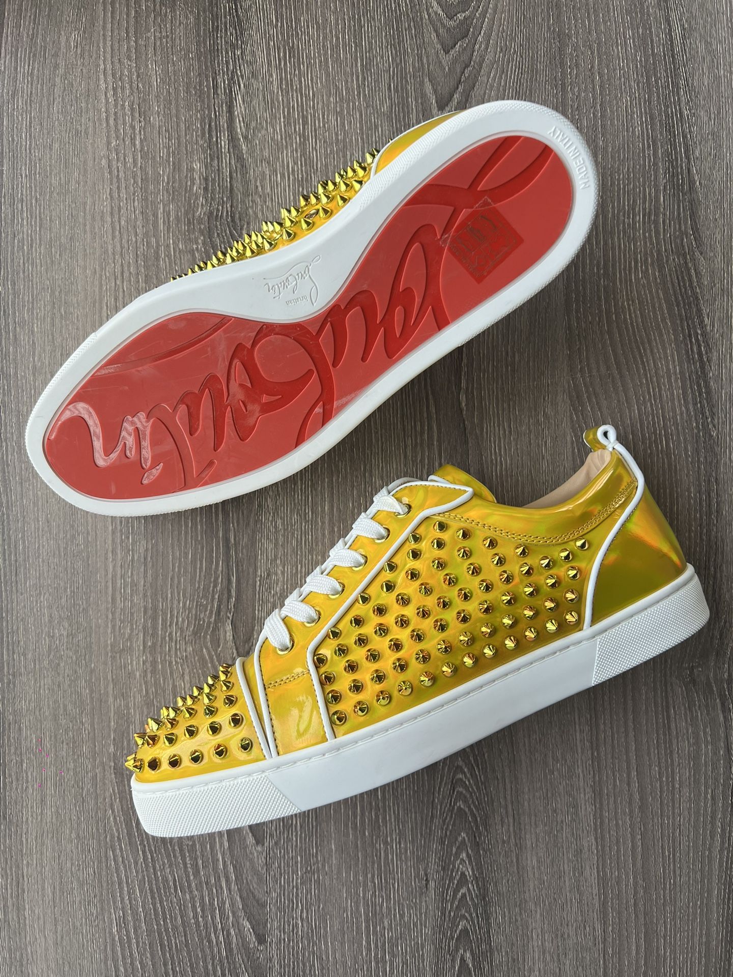 Christian Louboutin Orlato Low Spiked Yellow Size 10.5 (EU 43.5)