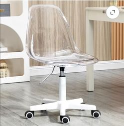 Modern acrylic clear office chair, new