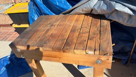 Rustic Handmade Wooden Workbench Table