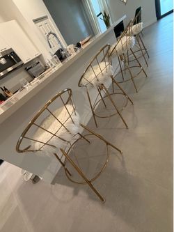 Set of 4 Swivel Kitchen Counter Stools