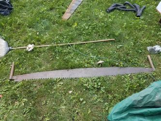 Antique double handled saw