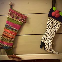 Unique High-Heel Christmas Stockings – Stiletto Style (Set of 2)