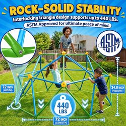 NEW Gardenature 6FT Climbing Dome for Kids 3-8, Jungle Gym for Indoor and Outdoor