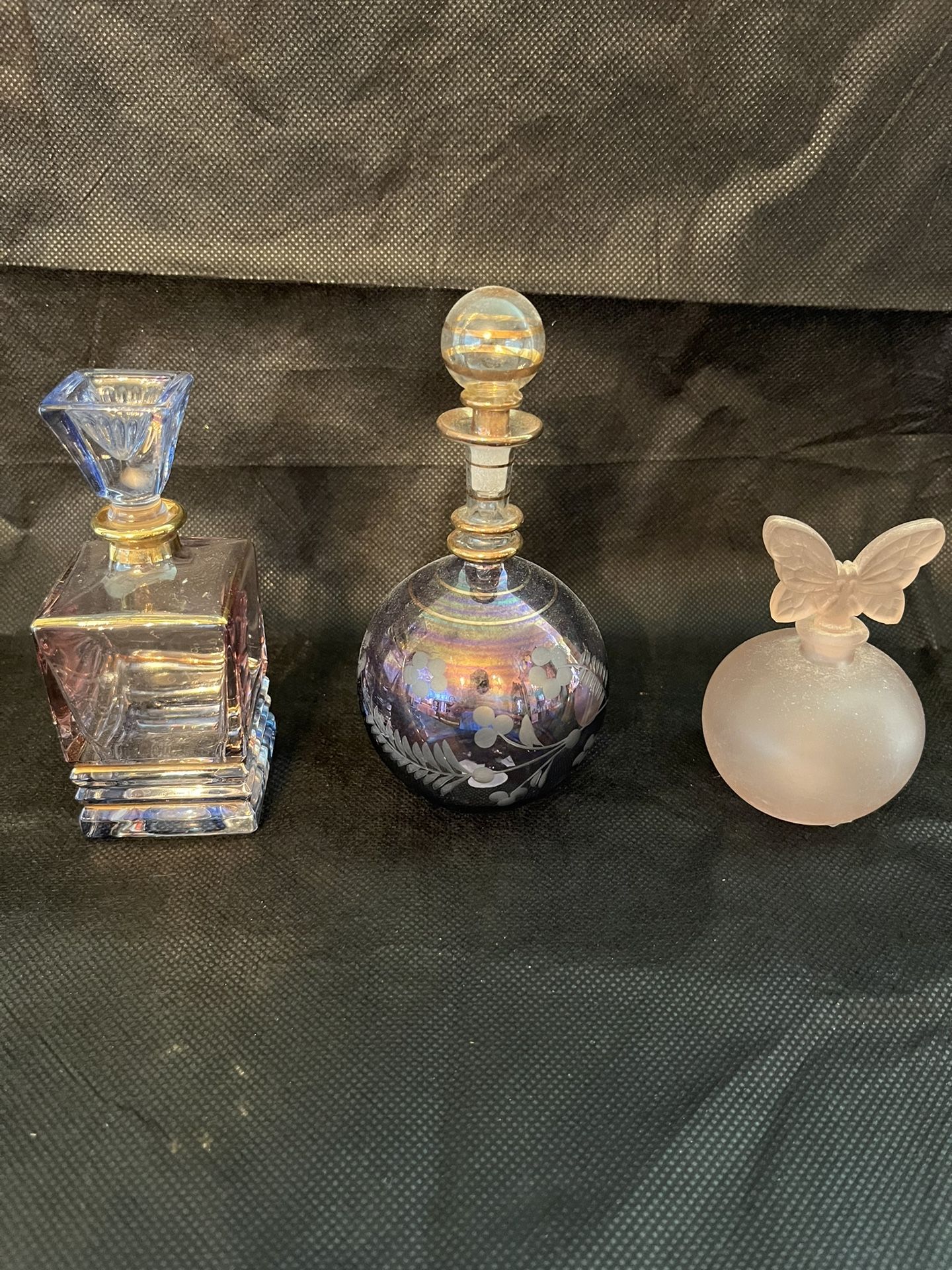 Italy, Egypt, And Frosted Perfume Bottles 