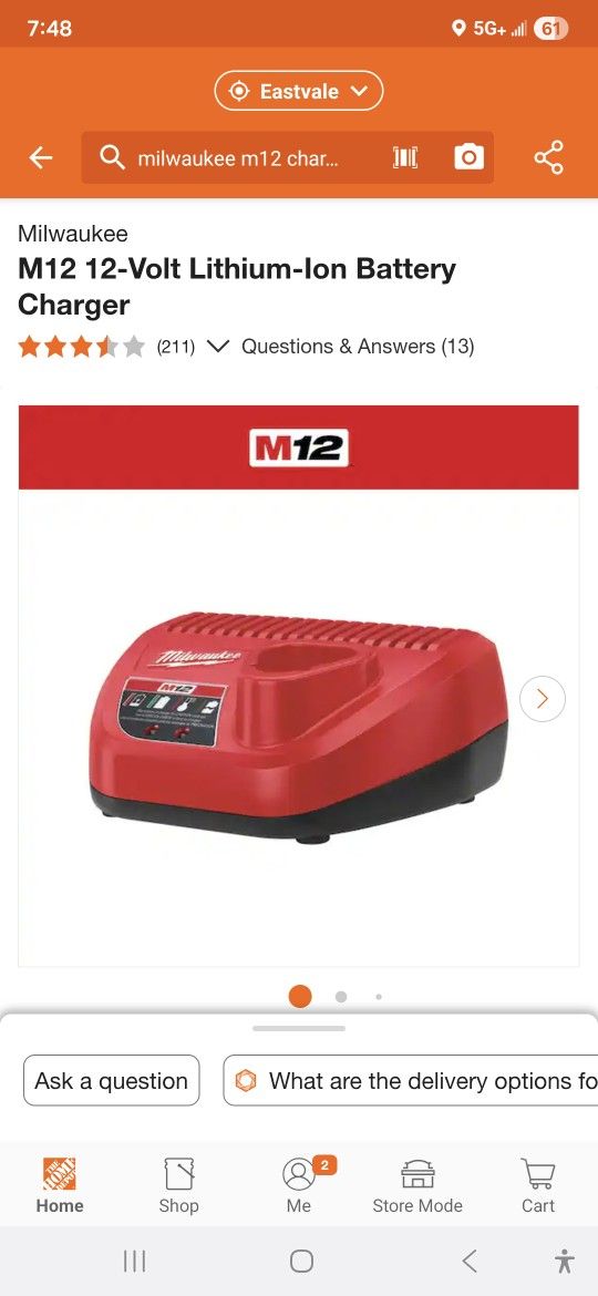 Milwaukee M12 12-Volt Lithium-Ion Battery Charger
