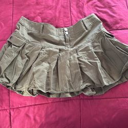 Camel Green Skirt